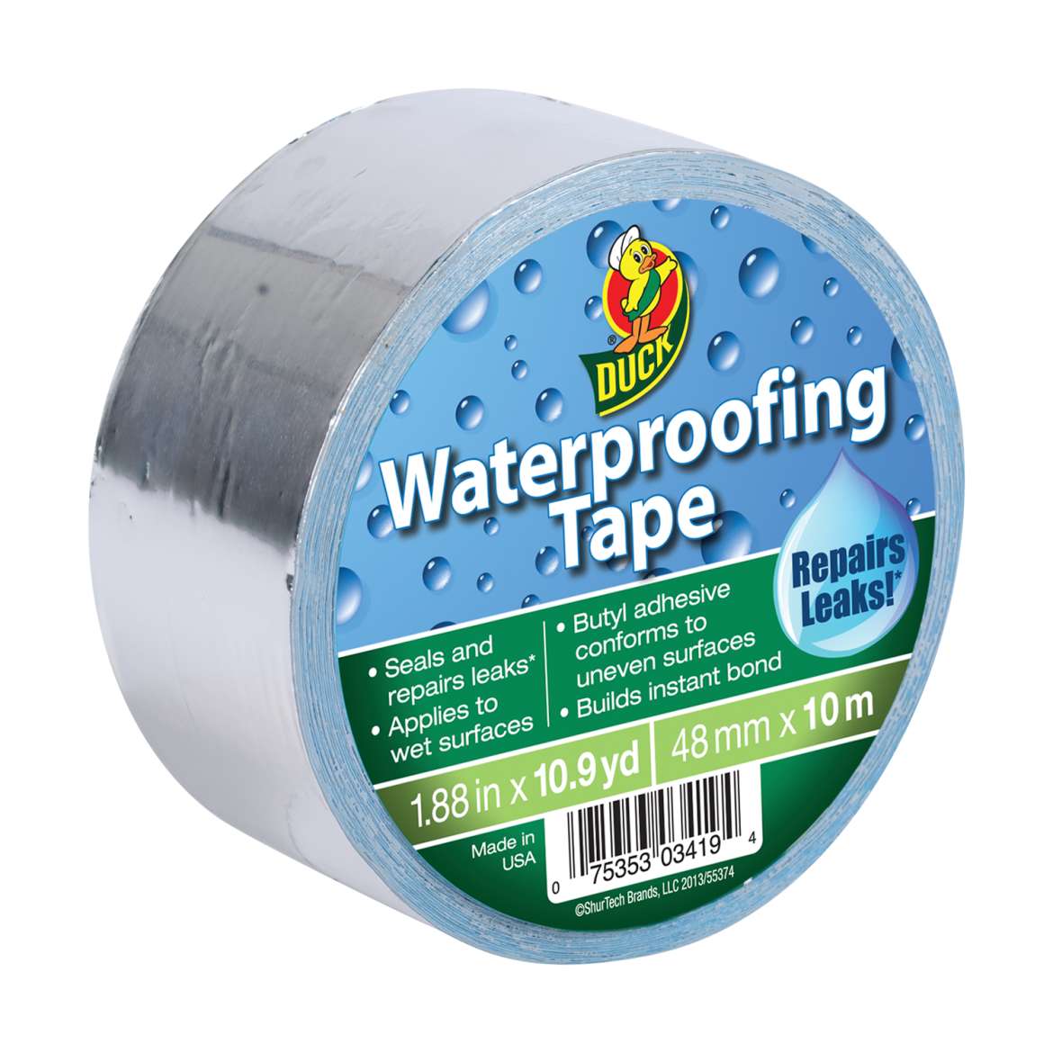 Using waterproof repair tape for sealing leaks